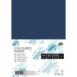 Бумага для офисной техники College, цветная A4/80г/500л, темно-синий