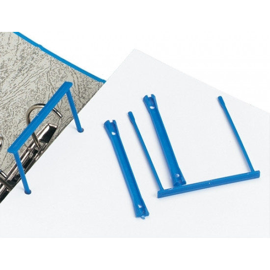 Механизм (зажим) для скоросшивателя разъемный D-clip 8cм синий, металичесий вставка, 100шт в упаковке
