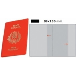 Обложка для паспорта Prolexplast 308-015 89x130мм, мягкая, черная