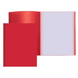 Mape ar 20 kabatām Attomex Sand A4, 500mic, sarkana