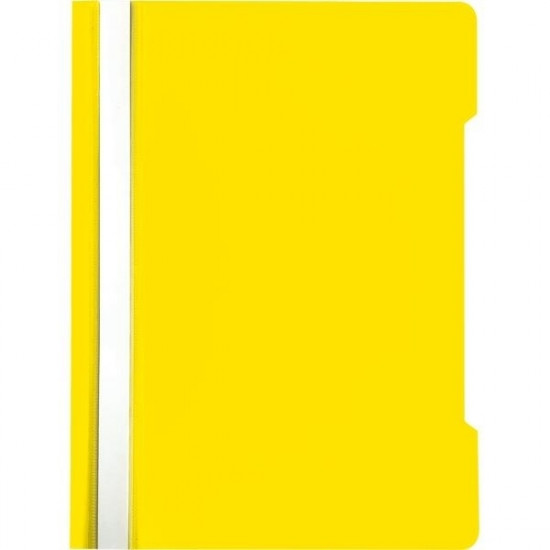 Папка-скоросшиватель "Attomex" с прозрачным верхним листом, 100/110 мкм, желтый ( Код ТН ВЭД 3926100000)