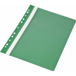 Скоросшиватель с перфорацией A4 PVC, зеленый