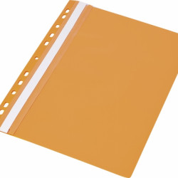 Mape-ātršuvējs Panta Plast PVC A4, ar perforāciju, oranžs