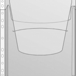 Dokumentu kabata Prolexplast A4, ar klapi, caurspīdīga