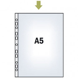 Dokumentu kabata U veida A5, 40 mic, 1gab, glancēta