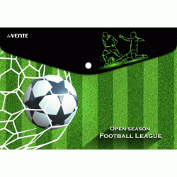 Папка-конверт на кнопке "deVENTE. Football league" A4 (330x235 мм), 150 мкм, непрозрачная с рисунком, индивидуальная маркировка