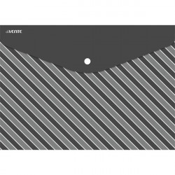 Папка-конверт на кнопке "deVENTE. Grey lines" A4 (330x235 мм), 150 мкм, непрозрачная с рисунком, индивидуальная маркировка