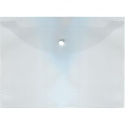 Папка-конверт на кнопке "Attomex" A4 (330x240 мм), 120 мкм, прозрачная ( Код ТН ВЭД 3926100000)