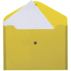 Папка-конверт на кнопке "deVENTE" A4 (330x240 мм), 180 мкм, непрозрачная желтая ( Код ТН ВЭД 3926100000)