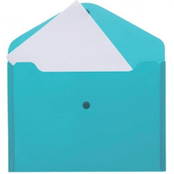 Папка-конверт на кнопке "deVENTE" A4 (330x240 мм), 180 мкм, непрозрачная синяя ( Код ТН ВЭД 3926100000)