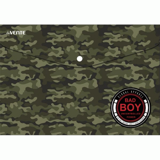 Папка-конверт на кнопке "deVENTE. Bad Boy" A5 (240x170 мм), 150 мкм, непрозрачная с рисунком, индивидуальная маркировка