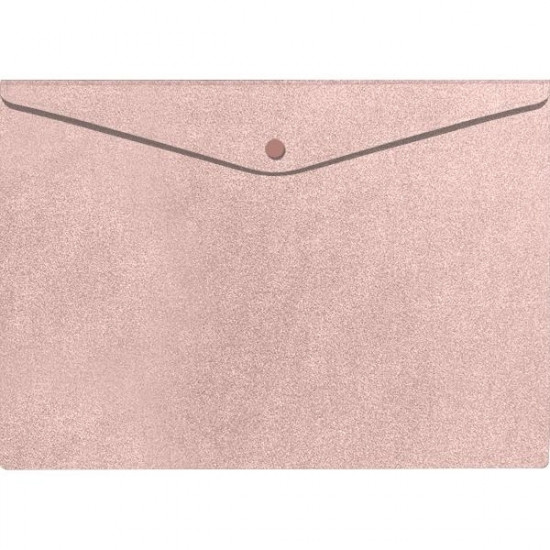 Папка-конверт на кнопке "deVENTE. Glitter Shine" A4 (320x230 мм), 350 мкм, фактура "песок", индивидуальная маркировка, фактура с блестками, сверкающий розовый