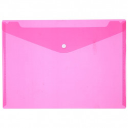 Mape-aploksne ar pogu DELI AURORA 5505, A4, rozā