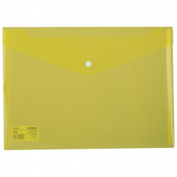 Mape-aploksne ar pogu DELI AURORA 5505, A4, dzeltena