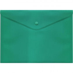 Папка-конверт на кнопке "deVENTE" A3, 180 мкм, полупрозрачная зеленая