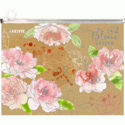 *Mape ar rāvējslēdzēju deVente Bloom Garden A4, 0.18 mic, ziedi rozā toņos
