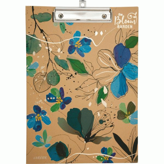 Клипборд "deVENTE. Bloom Garden" A4 (225x315 мм) картон толщина 2 мм, крафт бумага, тиснение фольгой, индивидуальная упаковка
