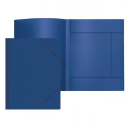 Папка с уголком на резинке Attomex A4 Песочный 0,45 синий