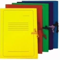 Папка для бумаг Smiltainis A4, картонная, с завязками, красная