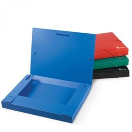 Mape-kārba, Forpus Cool Box A4, 30mm, plastikāta, zila