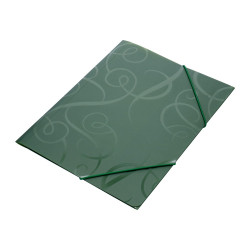 Mape ar gumijām Forpus Barocco A4, plastikāta, zaļa
