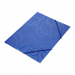Mape ar gumijām, Forpus Barocco, A4, plastikāta, zila