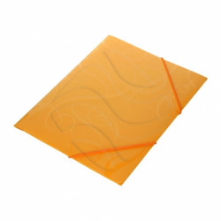 Mape ar gumijām, Forpus Barocco A4, plastikāta, oranža