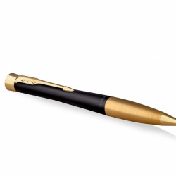 Lodīšu pildspalva Parker Urban Muted Black GT Medium, zelta/melna korpuss