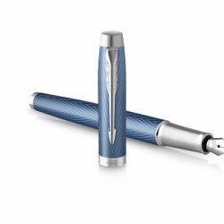 Tintes pildspalva Parker IM Premium CT Fine, zili/pelēka
