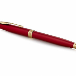 Lodīšu pildspalva Parker Sonnet Red GT, 0.7mm, melna
