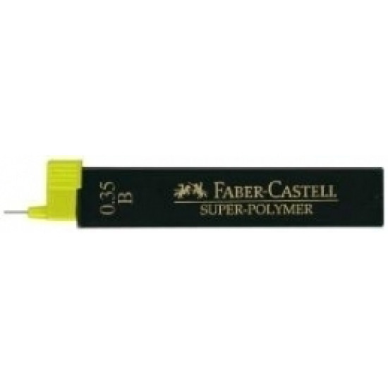 Zīmuļu kodoliņi Faber-Castell Super-Polymer, 0.35mm, B, 12gab/iep