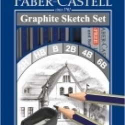 *Zīmuļu komplekts Faber Castell Goldfaber 1221 2H-6B, ar asināmo un dzēšgumiju
