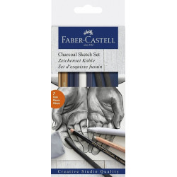 Skicēšanas komplekts Faber-Castell Charcoal Sketch, 7gab/iep