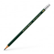 Zīmulis ar dzēšgumiju, Faber Castell 9000, HB