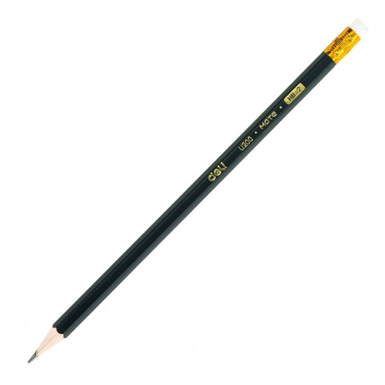 Zīmulis ar dzēšgumiju Deli Mate U200, HB, 1gab