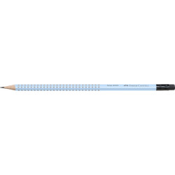 Zīmulis ar dzēšgumiju Faber-Castell Grip 2001 B, gaiši zils
