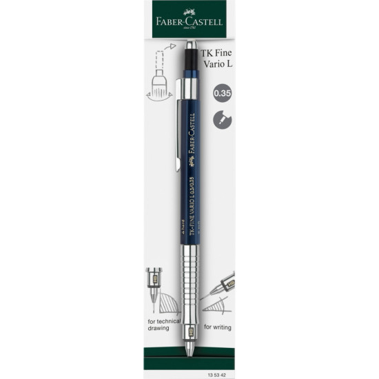 Mehaaniline harilik pliiats Faber-Castell TK-FINE VARIO L 0.35mm tumesinine