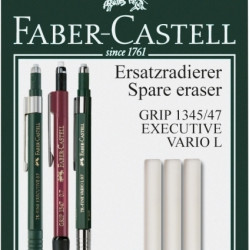 Стирательная резинка Faber-Castell 1345/1347 для механического карандаша, 3шт/уп