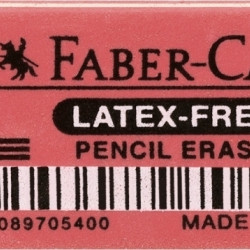 *Dzēšgumija Faber-Castell Latex-Free, sarkana