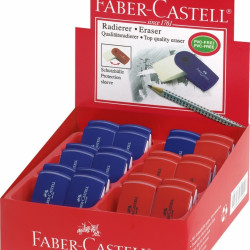 Стирательная резинка Faber-Castell Sleeve Mini , красный,синий