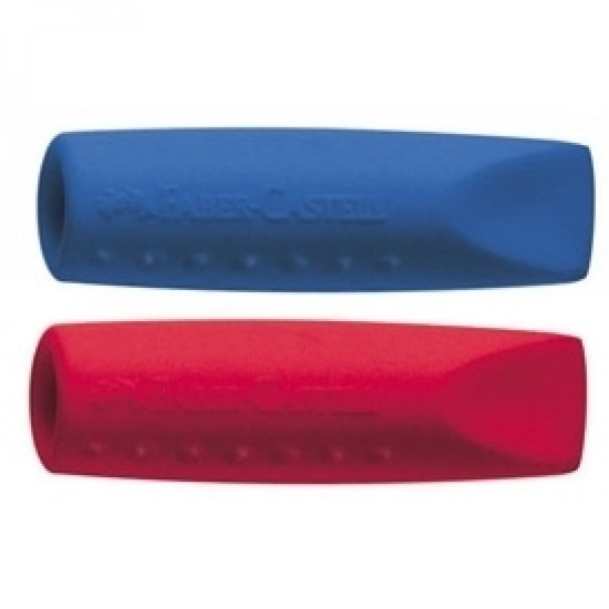Стирательная резинка Faber-Castell Grip 2001, 2шт в упаковке, красная/синяя
