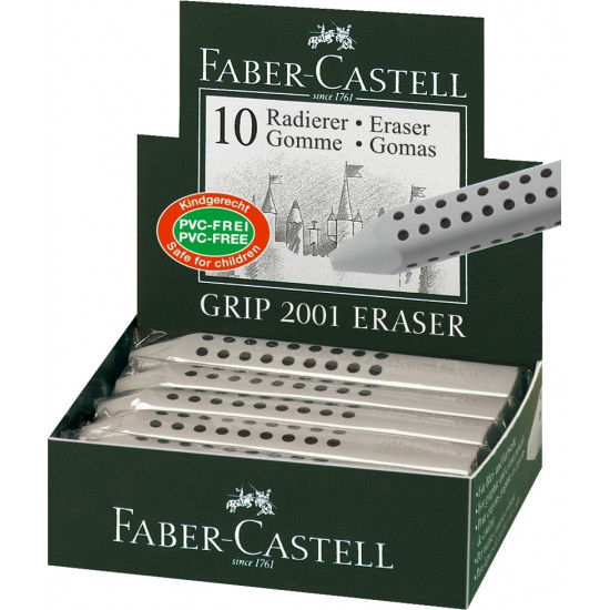 Стирательная резинка  Faber-Castell Grip 2001, серая