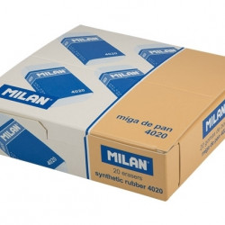 Dzēšgumija Milan 4020, 55x23x13mm, balta