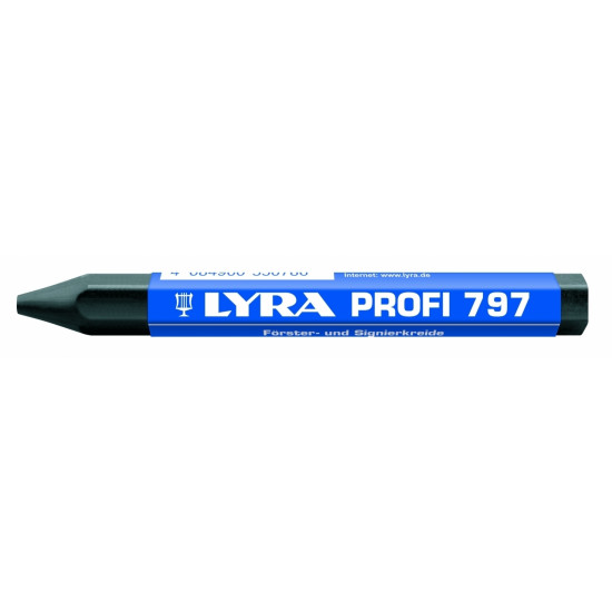 Marķēšanas krīts Lyra Profi 797 Ø12cm, 1gab, luminiscējošs, melns