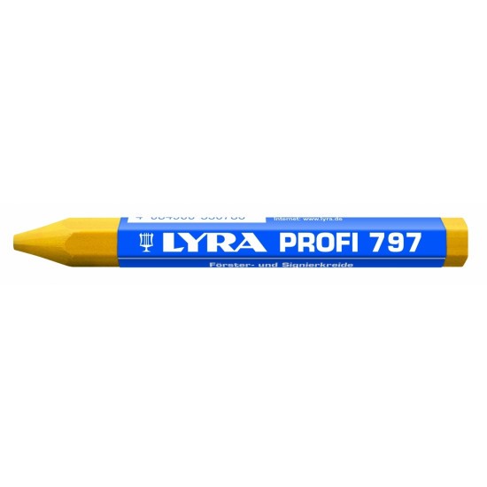 Marķēšanas krīts Lyra Profi Ø12cm, luminiscējošs, dzeltens
