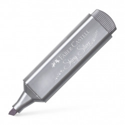 Teksta marķieris Faber-Castell TL46 Metallic 1-5mm, nošķelts, Shiny Silver