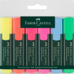 Teksta marķieru komplekts Faber-Castell 1-5mm, nošķelts, 6 krāsas