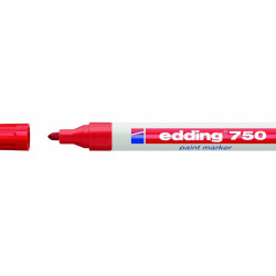 Permanents marķieris Edding Paint 750, 2-4mm, konisks, sarkans