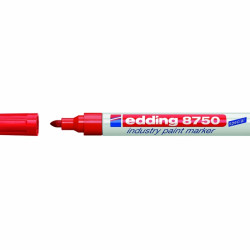 Permanents marķieris Edding Paint 8750, 2-4mm, konisks, sarkans
