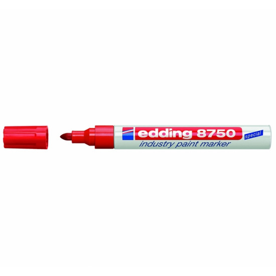 Permanents marķieris Edding Paint 8750, 2-4mm, konisks, sarkans